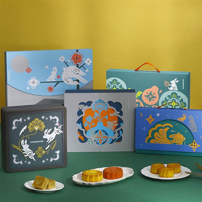 星巴克推出多款中秋节月饼礼盒。（图／品牌提供）