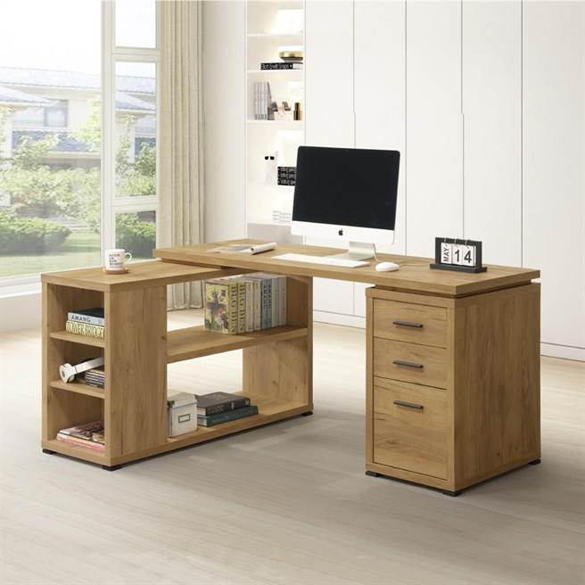 特力屋康迪仕复合式电脑书桌，作为孩子学习区、大人工作区都合适，5790元。（特力屋提供）