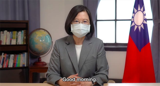 蔡英文总统8月31日在「凯达格兰论坛─2021亚太安全对话」致词，间接称大陆为「邻国」引起议论。（中时资料照）