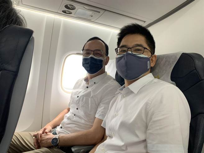 國民黨前主席朱立倫繼續黨主席競選行程，今天由台東縣前縣長黃健庭陪同下台東。（朱立倫辦公室提供）