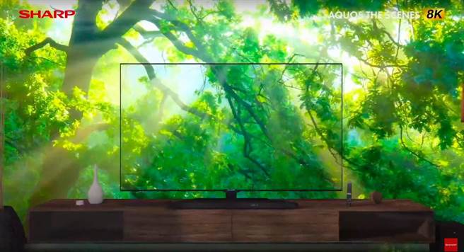 SHARP推亲民版全新第三代8K电视 6万5000元有找即可入手（翻摄直播画面）