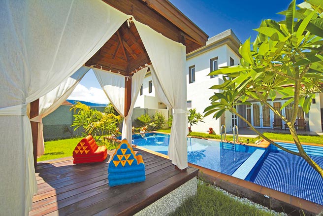 台东日晖国际渡假村独栋泳池VILLA为度假休憩好居处。（日晖国际渡假村提供）