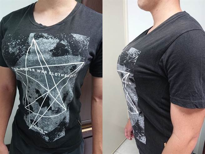 1名胸部D罩杯的女网友日前因打赌赢了，要求男友穿上她的胸罩外出一整天，事后PO出男友的「巨乳照」，笑说一路上确实吸引不少路人侧目。（翻摄自Dcard）