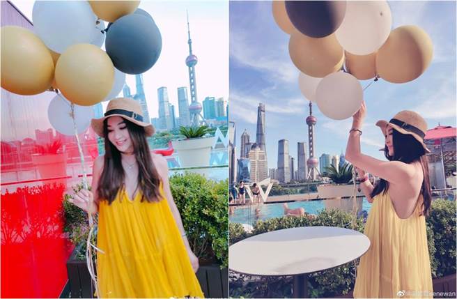 温碧霞大秀冻龄美貌。（图／取材自温碧霞微博）