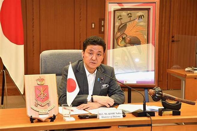 日本防衛大臣岸信夫2日透過視訊出席首屆「日本-太平洋島國防長會議」。（圖片／取自日本防衛省官網）