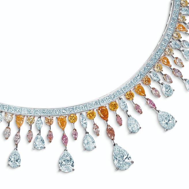 De Beers Reflections of Nature高级珠宝系列Motlatse Marvel钻石项炼，2965万元。（De Beers提供）