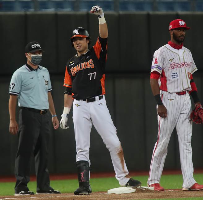 统一狮队林安可。（郑任南摄）