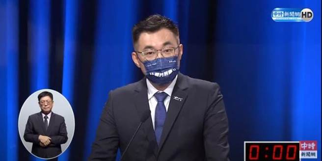 民党主席江启臣。(图 翻摄自中时新闻网直播影片)