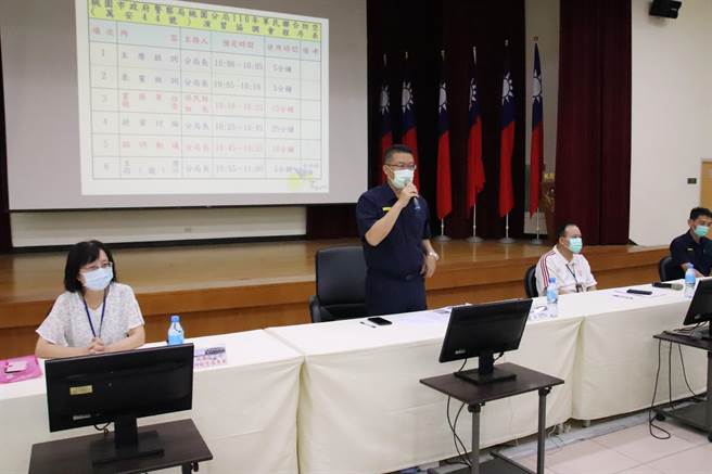 桃园警分局召开万安演习协调会。（警方提供）