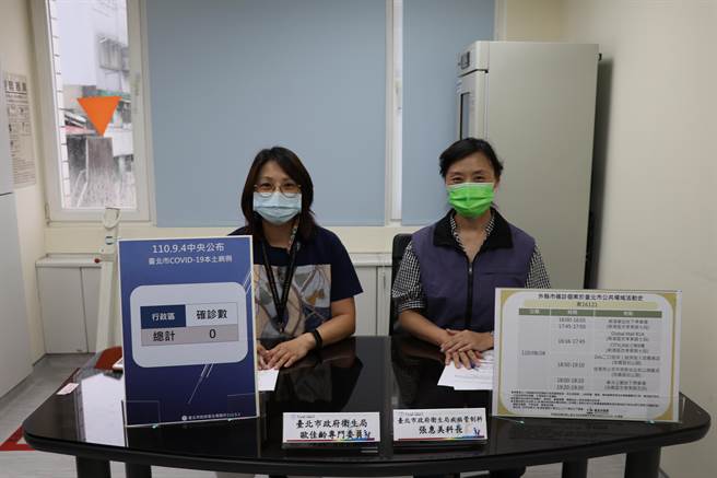 台北市卫生局4日于防疫记者会中指出，居住台北市第1层的接触者有10位、第2层接触者16位，共有26人被匡列。（北市卫生局提供／游念育台北传真）