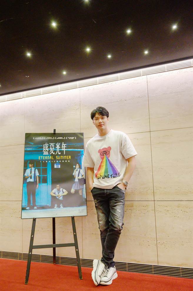 张睿家3日晚间出席《盛夏光年》映后活动。（前景娱乐提供）