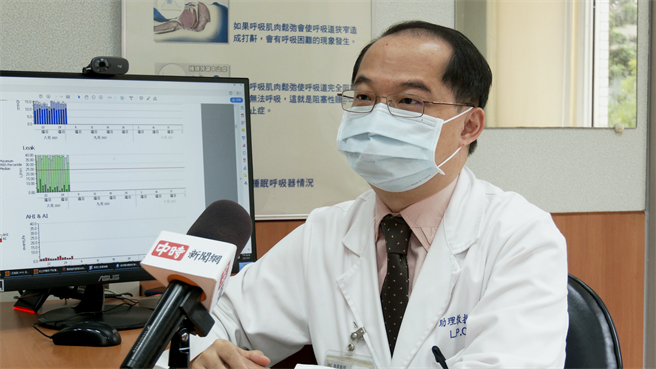 庄立邦表示，呼吸中止症可能导致高血压、心肌梗塞...等心血管疾病 。(摄影/邱子轩)