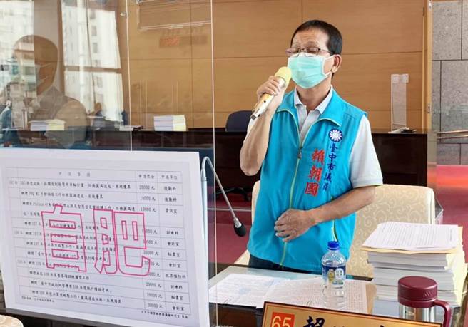 市议员赖朝国今天质询说，警察破获重大案件除叙奖外，更应核发破案奖励金，却不能乱发一通。（陈世宗摄）