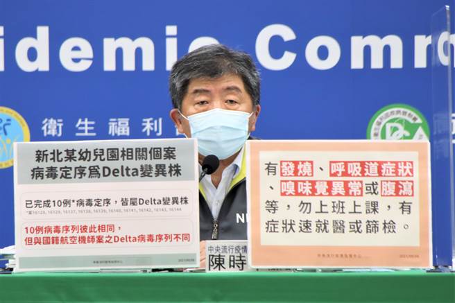 陈时中呼吁，民眾若有5症状，不要去公司、学校。（指挥中心提供）