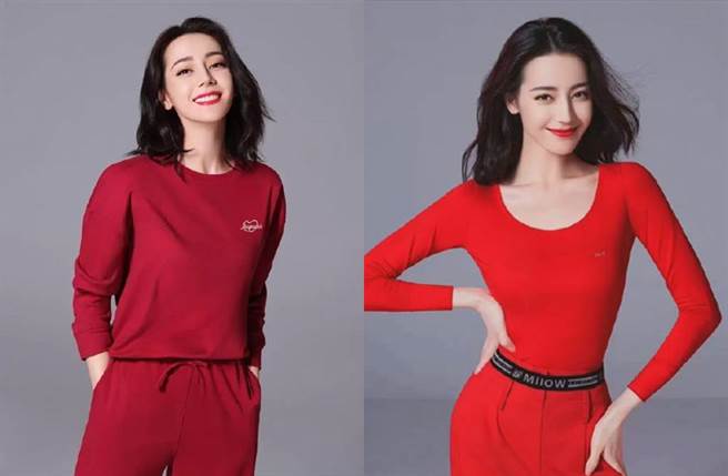 迪丽热巴把卫生衣穿得很时尚，(图／翻摄自微博)