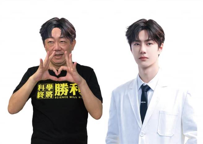 前民进党立委 郭正亮、大陆影视男星 王一博。(图/翻摄自 朱学恒脸书)