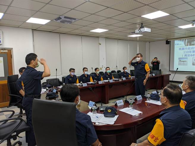 北部地区9月15日万安演习平镇警预演准备。(警方提供／吕筱蝉桃园传真)