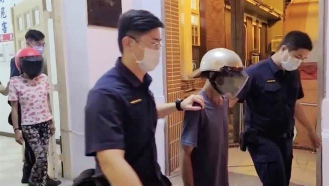 朴子分局警方4小时内以车追人，火速逮到这对毒鸳鸯。（吕妍庭翻摄）