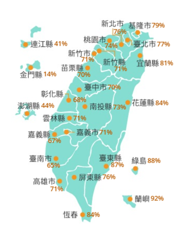 璨树颱风暴风圈侵袭机率。（图取自气象局网页）