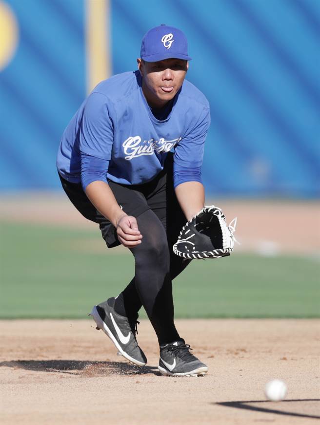 富邦悍将林益全。（季志翔摄）