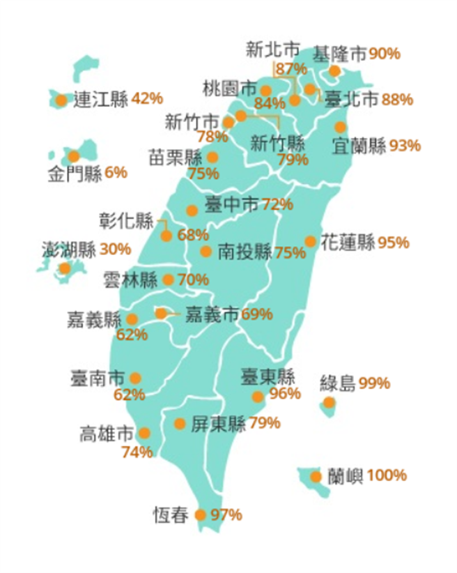 暴风圈侵袭机率。（图取自气象局网页）
