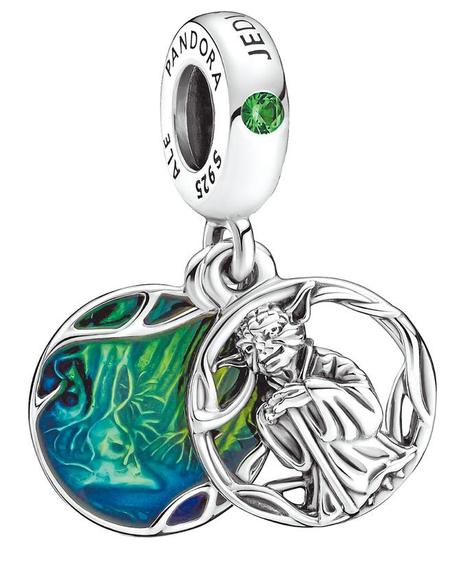 PANDORA星際大戰尤達大師吊飾，2480元。（PANDORA提供）