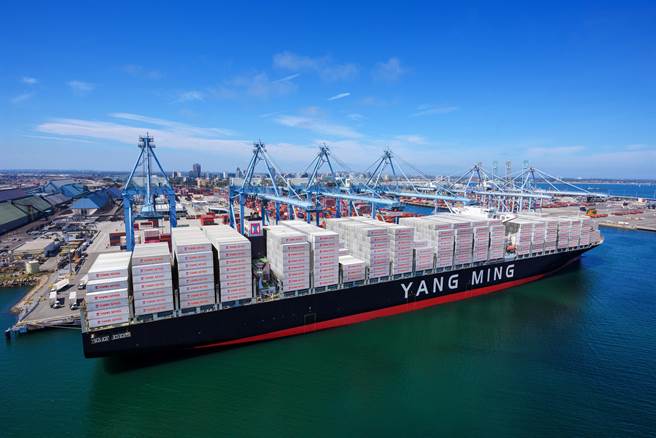 阳明货柜轮。（资料照）