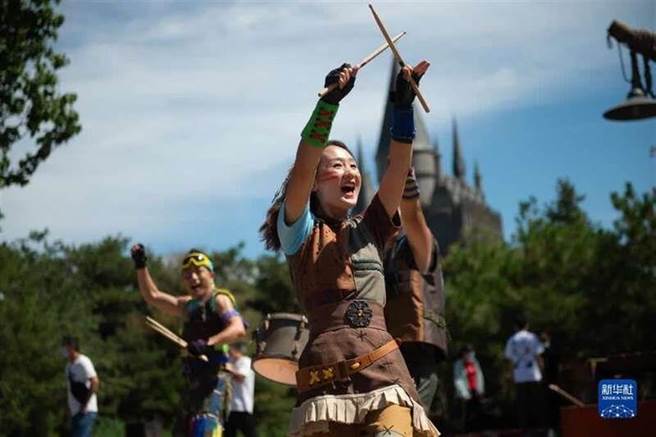 北京環球影城7大主題景區是以各大電影打造，包括功夫熊貓、變形金剛和哈利波特等。(新華社)
