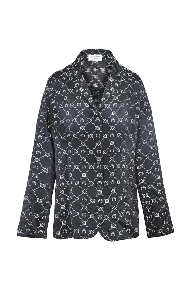 黑色滿版印花休閒襯衫，2萬3680元。（初衣食午提供）