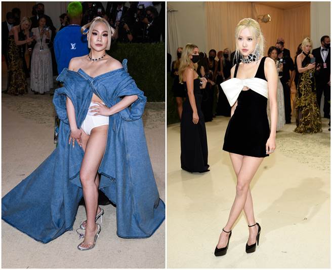CL与ROSE一同登上红毯2021 MET Gala，火辣的穿搭立即吸引目光。（图／达志影像）