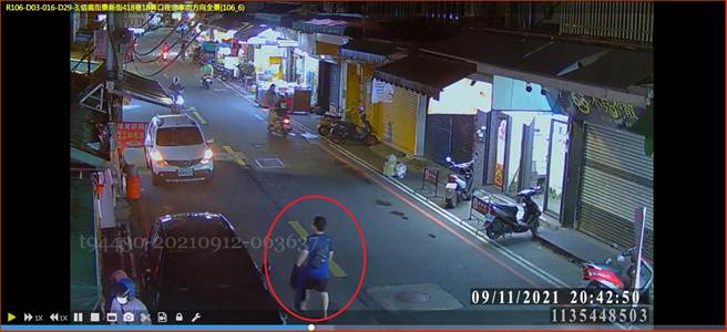 男客完事後要花花先去洗澡，趁隙偷走皮包內共1萬4000元逃逸，警方獲報目前已調閱監視器追緝。（翻攝）