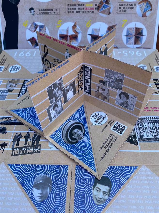 吴晋淮音乐纪念馆首次推出的文宣「人生舞台」，可DIY剪成立体舞台造型。（台南市政府文化局提供／张毓翎台南传真）