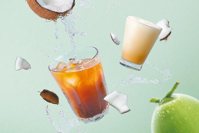 路易莎推出「生椰美式」、「生椰拿铁」两款南洋风十足的新咖啡。（路易莎提供）
