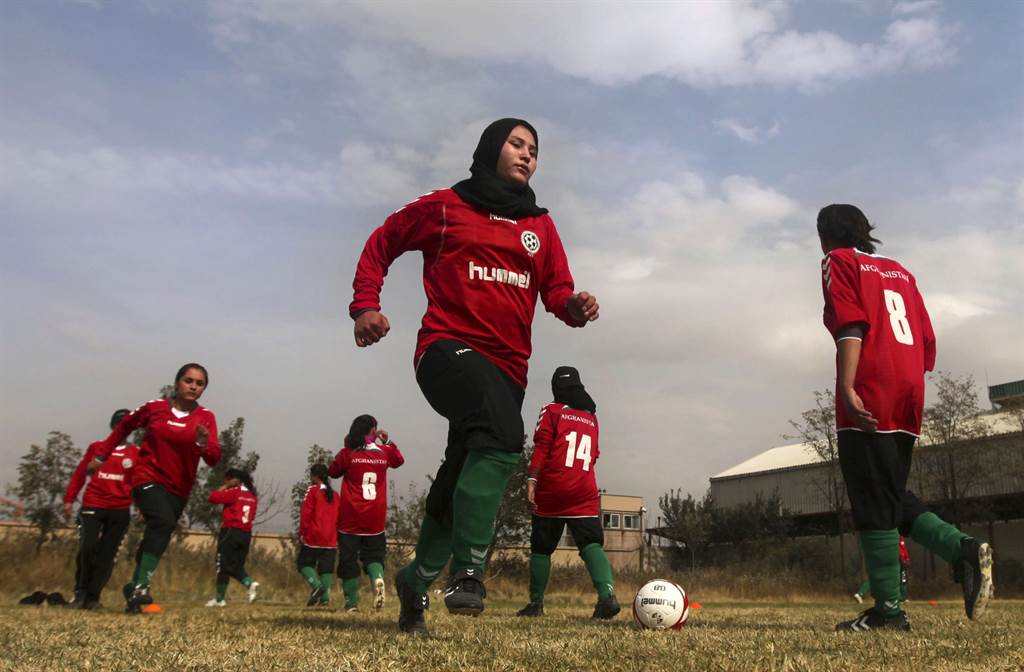 阿富汗女子足球队。图/美联社(photo:ChinaTimes)
