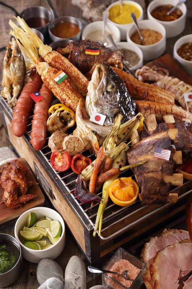 柏丽厅为即将来临的中秋连假应景推出「全球夯肉宴」。（台北晶华酒店提供）