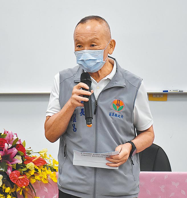 苗栗縣長徐耀昌批林智堅提「竹竹併」只限頭份竹南，真是機關算盡。（謝明俊攝）