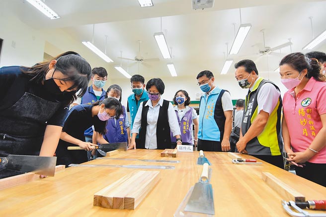 彰化县鹿江国际中小学「鹿港传艺教育基地」。（谢琼云摄）