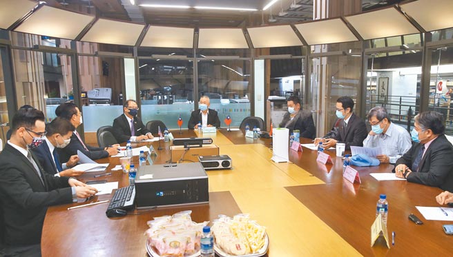 旺旺中时媒体集团15日举行「2021中美第三次高层对话」为主题的政军兵棋推演。（陈君玮摄）