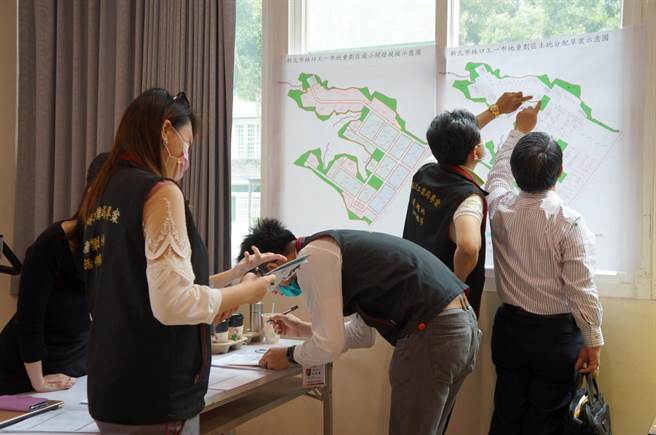 新北市地政局4月举办「林口工一市地重划区」土地分配草案说明会，今起公告土地分配结果。（新北市地政局提供）