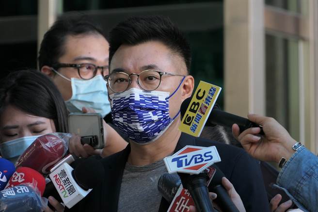 国民党主席江启臣。（赵婉淳摄）