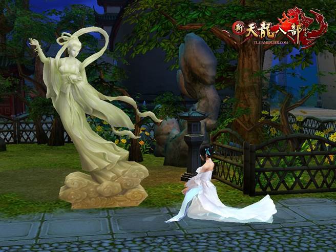 《新天龙八部Online》祭拜嫦娥神像求好运