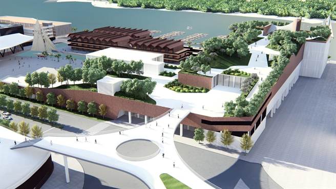 南仁湖集团将在安平商港内打造影城与商场模拟图。（南仁湖提供／程炳璋台南传真）