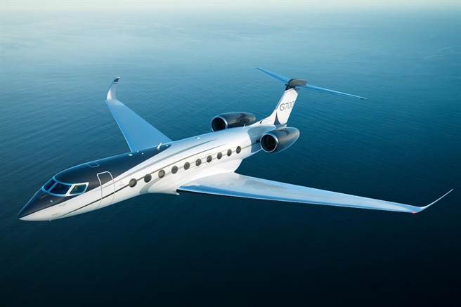汉翔承制核心零组件劳斯莱斯发动机在美试飞成功，图为Gulfstream G700搭载RR Pearl700发动机。 (摘自 Gulfstream 官网／陈淑娥台中传真)