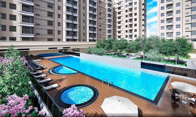 市府今年与丽宝建设合作提供豪宅，作为台中购物节压轴大奖（社区示意图／翻摄建案FB粉专）