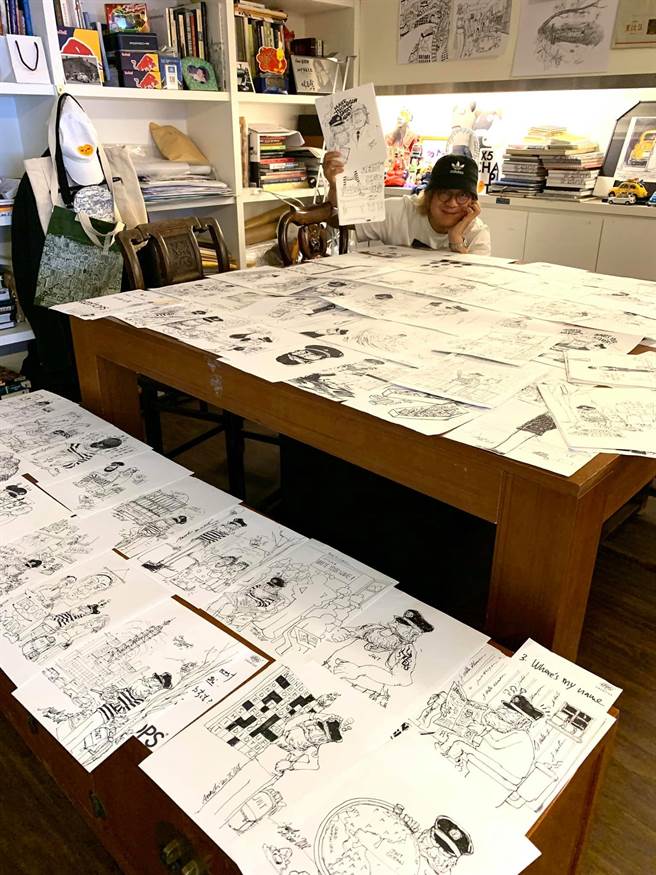 紀淵字有感而畫。(圖/紀淵字提供)