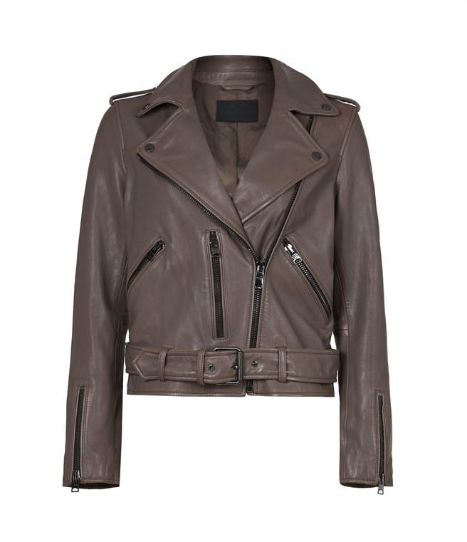 AllSaints骑士皮衣，1万8000元。（AllSaints提供）