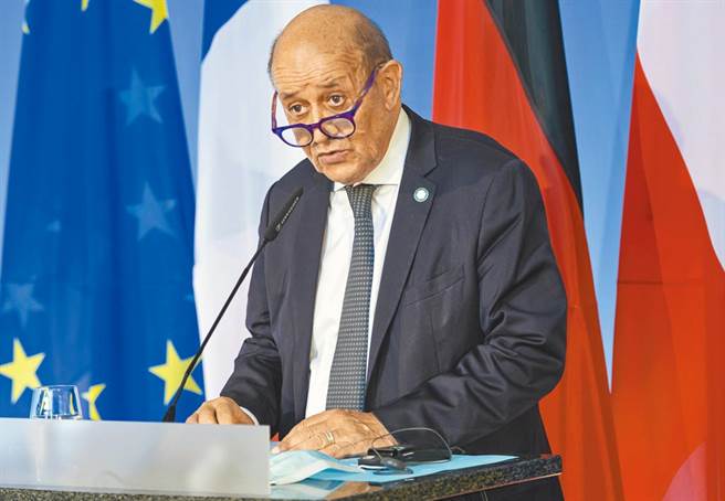 法国外交部长勒德里安（Jean-Yves Le Drian）。（美联社）