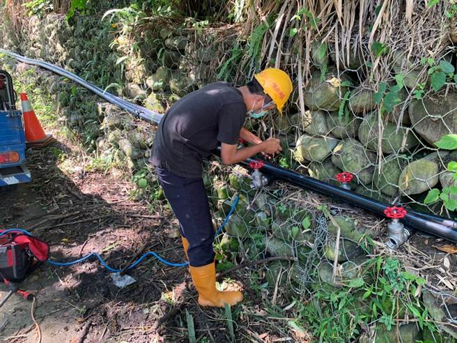 东势区庆福里第一、三、四、五、六邻简易自来水工程，受益户数183户，计有549人受惠。（台中市政府提供）