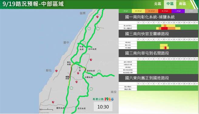 中部地区国道易雍塞路段。(高公局提供)