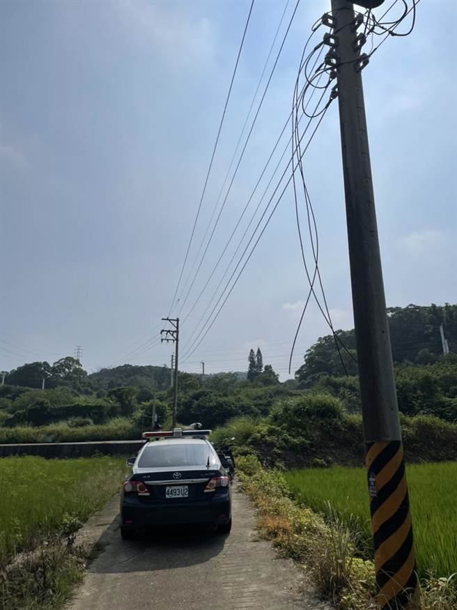 家住头份市的江姓嫌犯日前涉嫌乘夜行窃偏僻产业道路电缆。（读者提供／谢明俊苗栗传真）